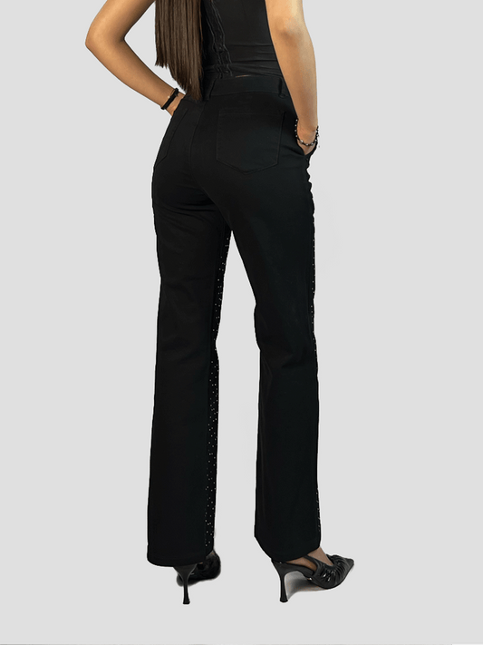 Pantalón Negro con Brillos - Mujer