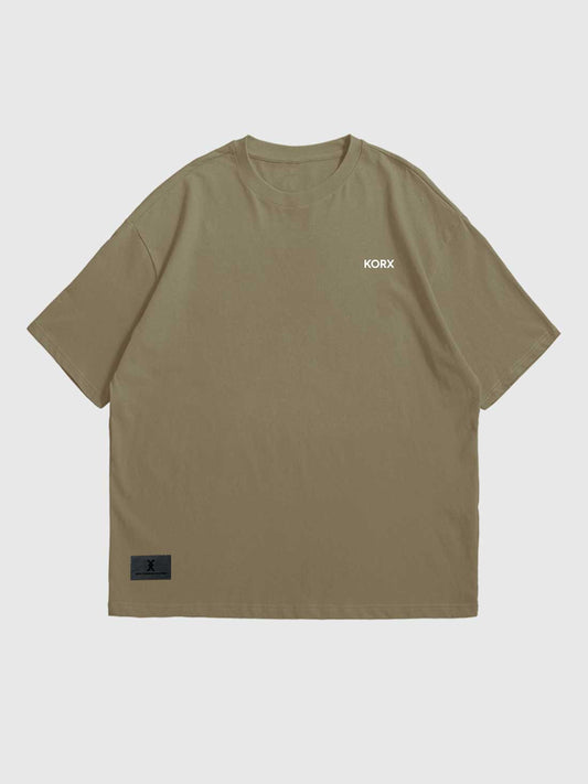 Camiseta Básica Verde Nuez - Oversized