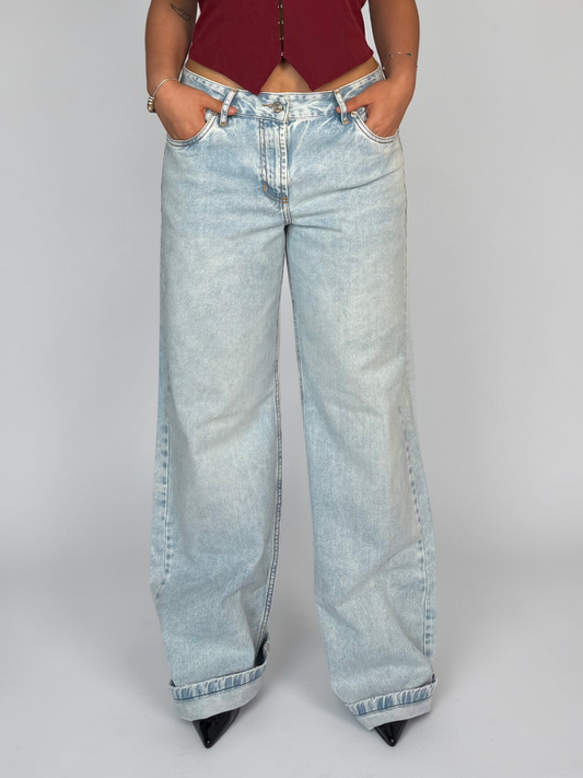 Wide Leg Tiro Bajo Mujer