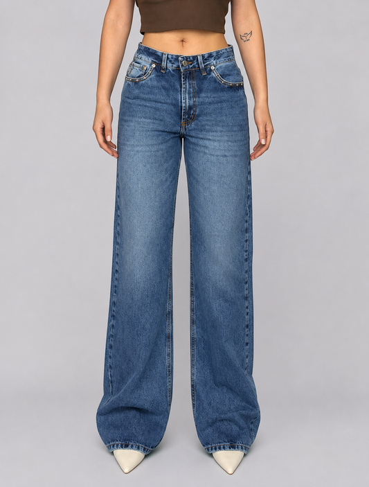 Wide Leg con Taches Mujer
