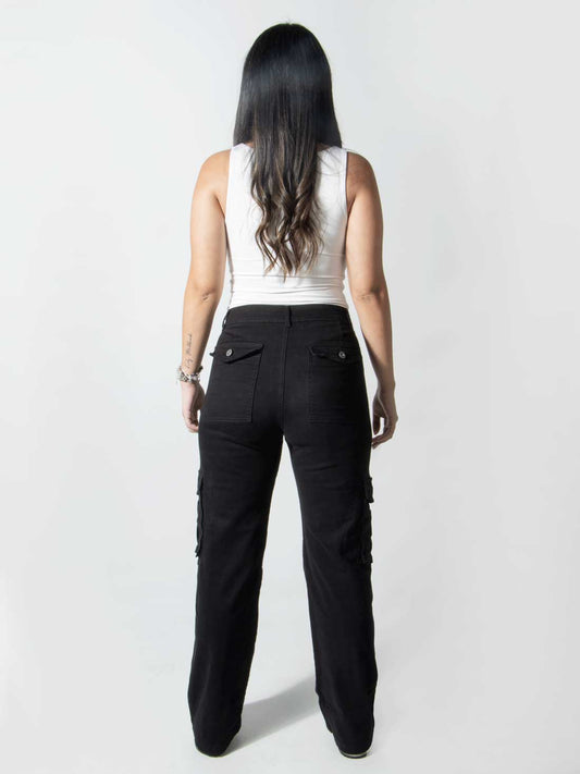 Pantalón Cargo Urban Mujer - Negro