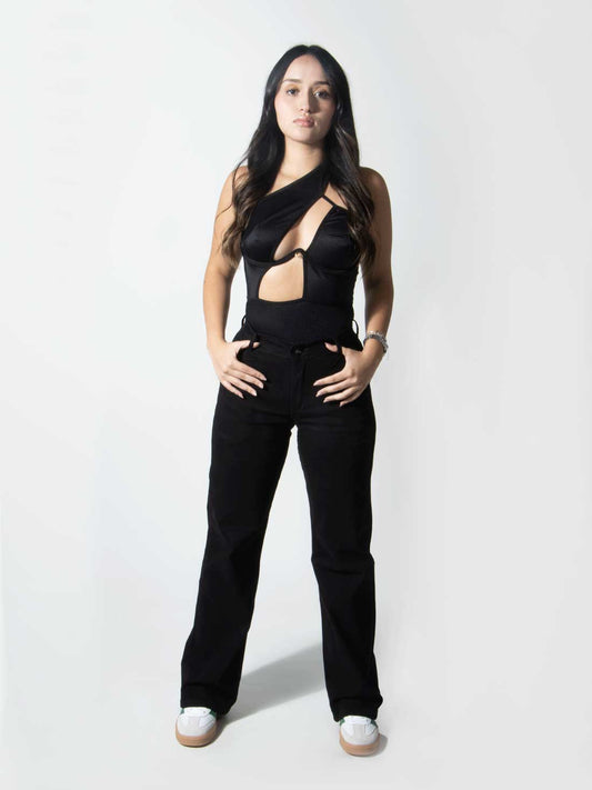 Bota Recta Negro Mujer - Básico