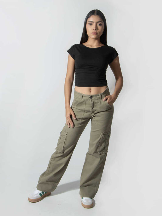 Pantalón Cargo Urban Mujer - Verde Nuez