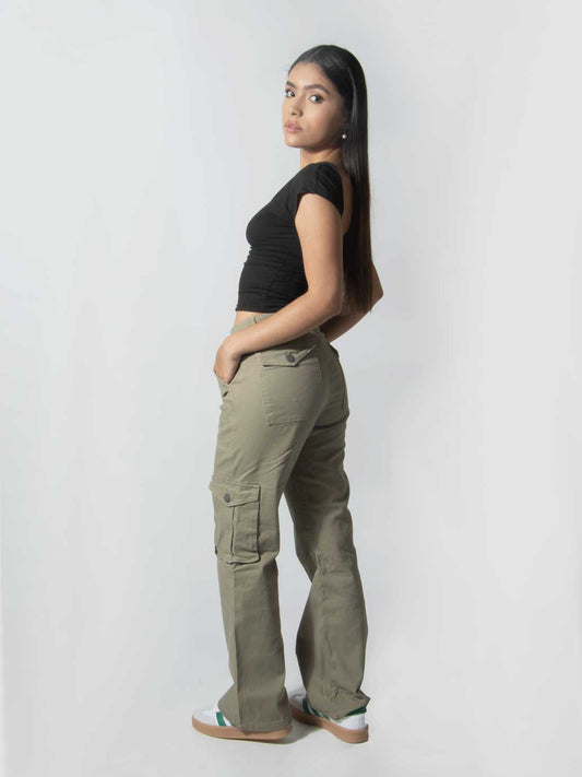 Pantalón Cargo Urban Mujer - Verde Nuez