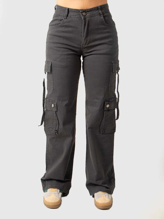 Pantalón Cargo Gris - Mujer