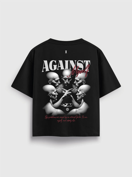 CAMISETA OVERSIZED NEGRO | AGAINST