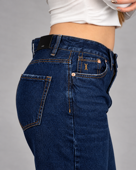 Wide Leg Jeans (Tiro Medio) de Mujer