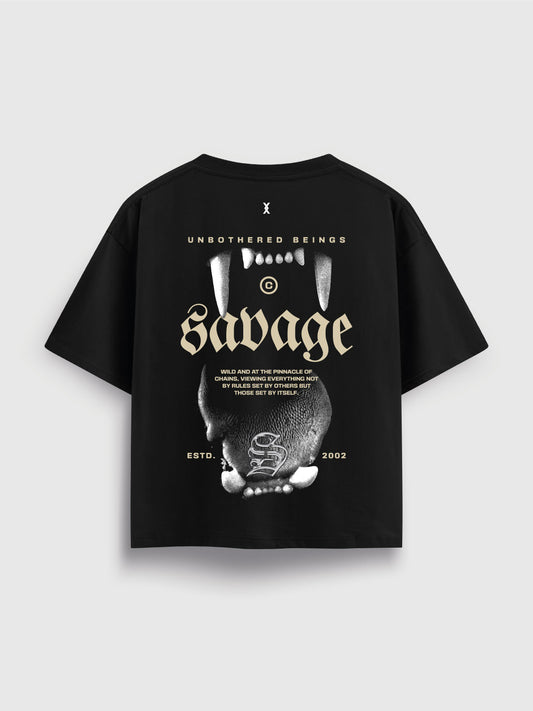 CAMISETA OVERSIZED NEGRO | SAVAGE