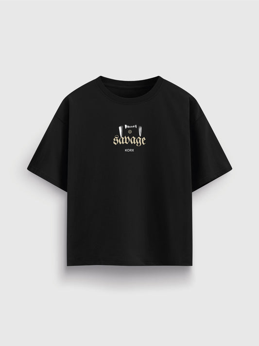 CAMISETA OVERSIZED NEGRO | SAVAGE