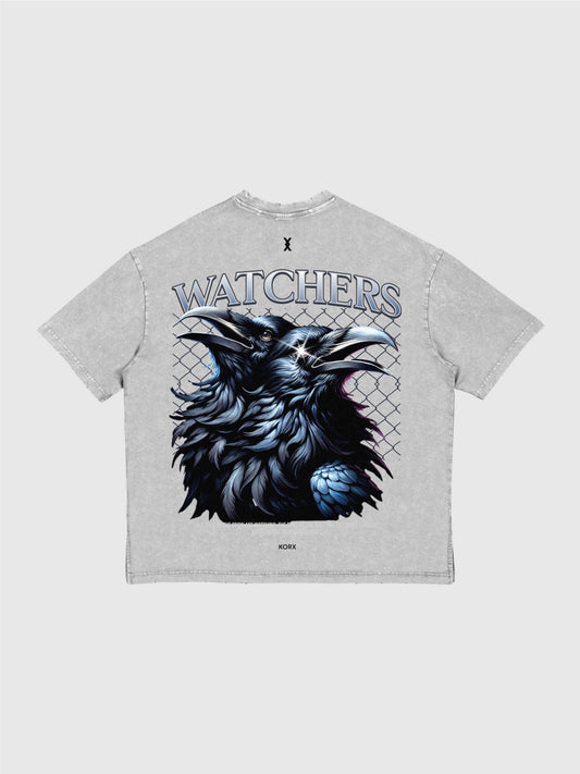 CAMISETA OVERSIZED GRIS ACID WASH | WATCHERS