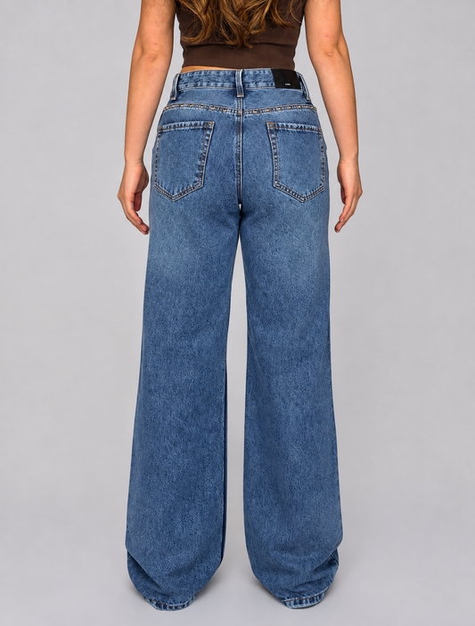 Wide Leg con Taches Mujer