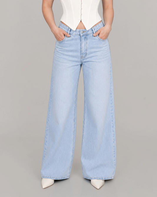 Wide Leg Tiro Bajo Mujer