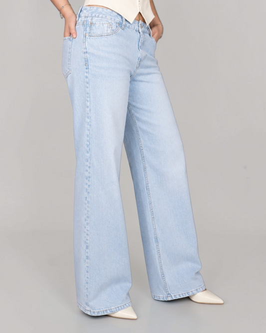 Wide Leg Tiro Bajo Mujer