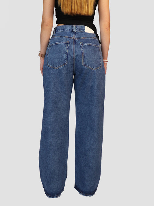 Baggy Wide Jeans Brillos | Mujer
